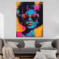 Wandbild African Woman Pop Art mit Sonnenbrille farbenfroh