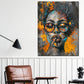 Wandbild African Woman Pop Art mit Sonnenbrille