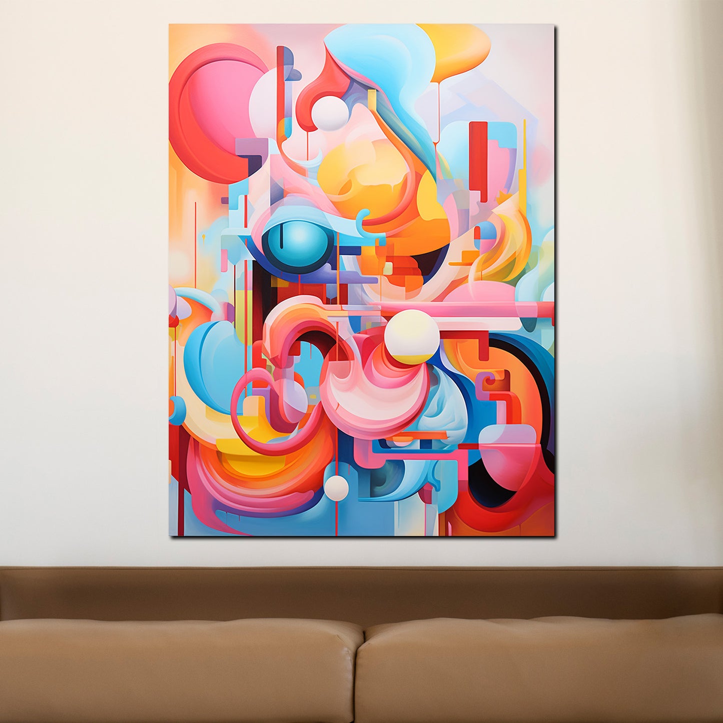 Abstrakte Linien Wohnzimmer modern Wandbild Kunstwerk