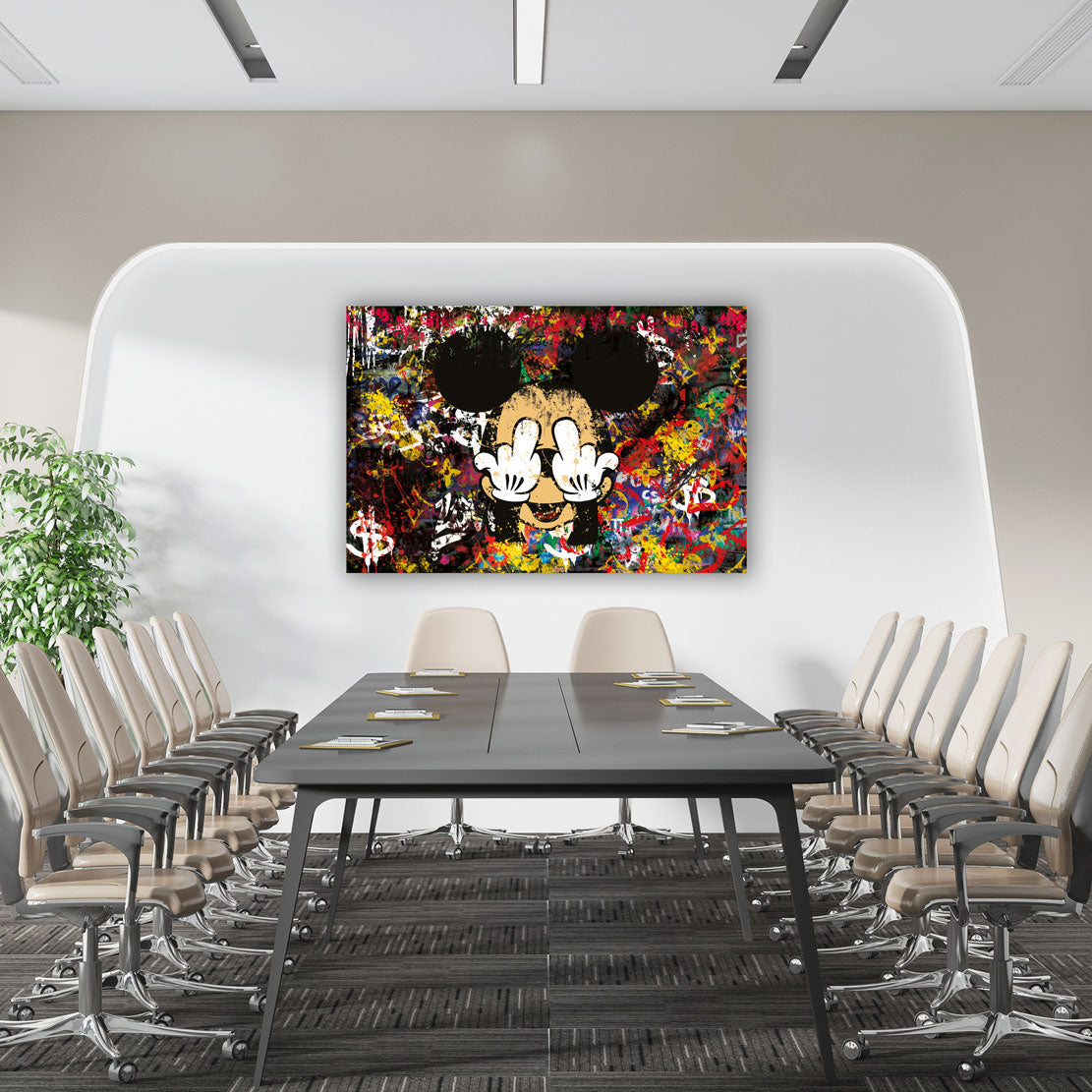 Abstract Maus Pop Art Comic Wandbild Kunstwerk