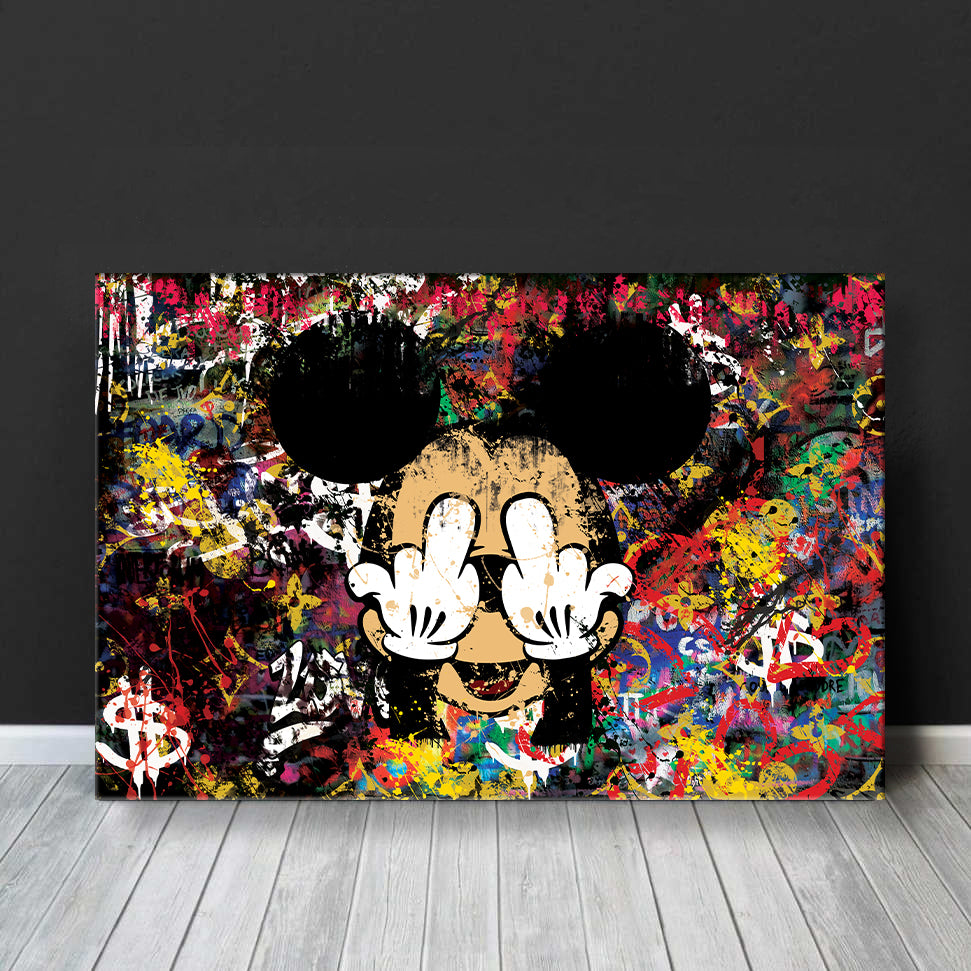 Abstract Maus Pop Art Comic Wandbild Kunstwerk
