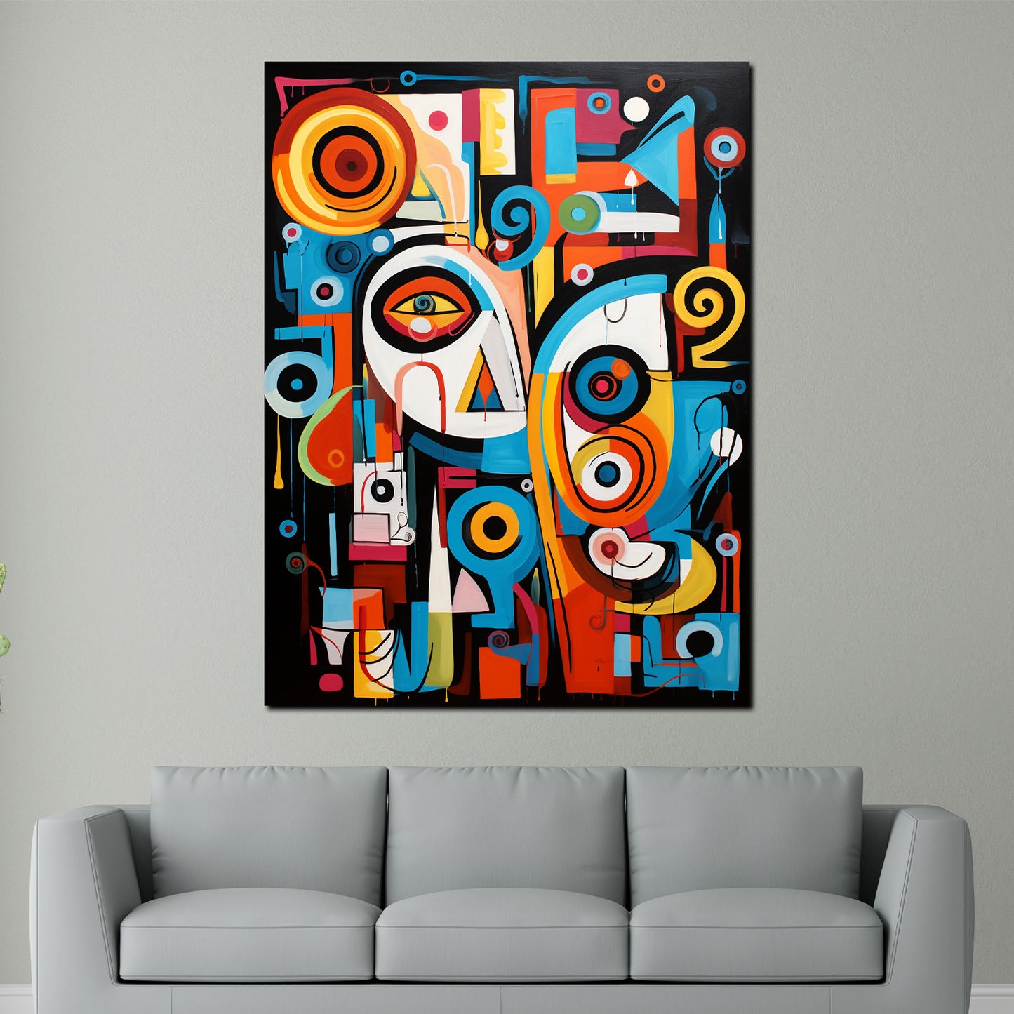 Abstrakt Formen und Linien Wandbild Kunstwerk