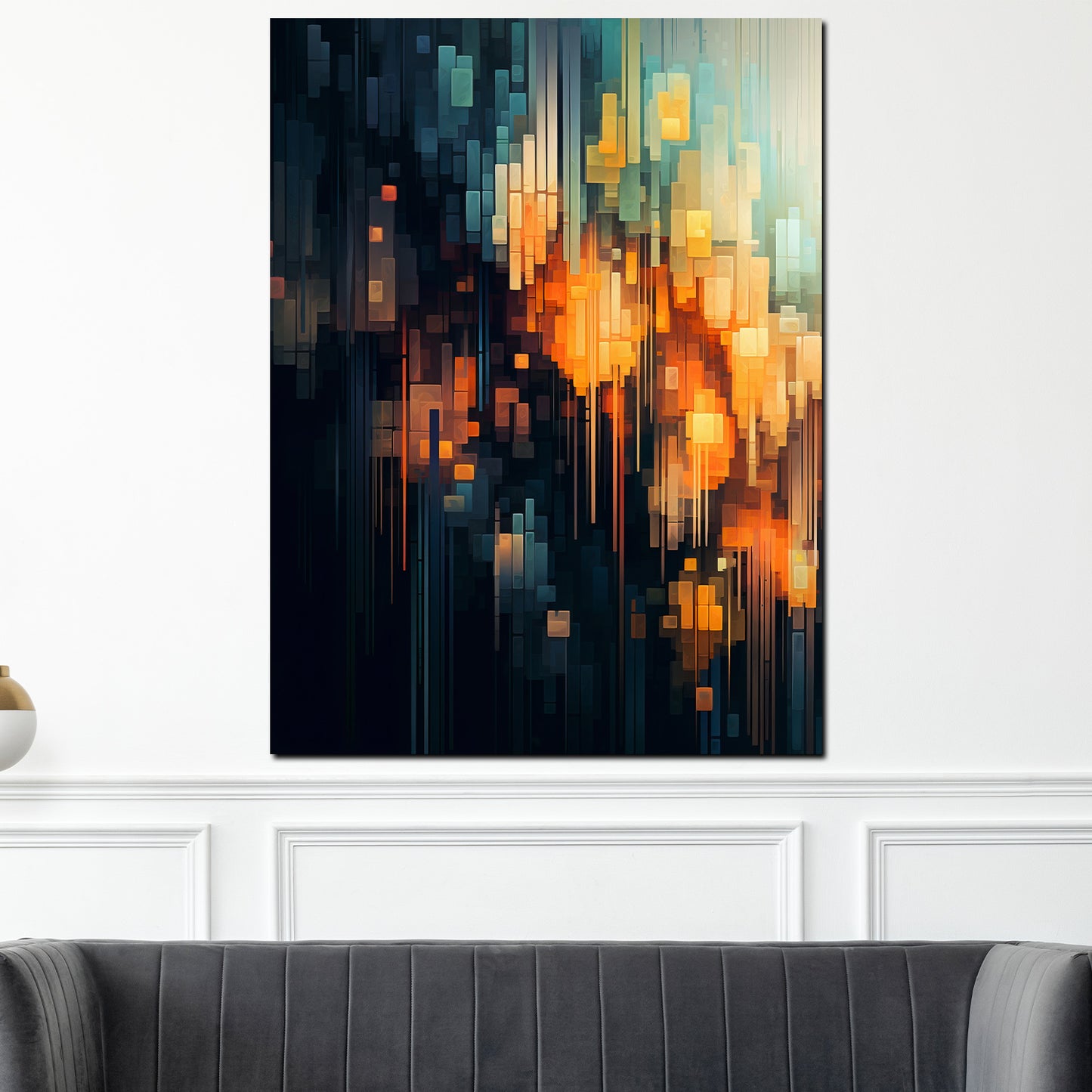 Abstrakt Linien und Formen Wandbild Kunstwerk