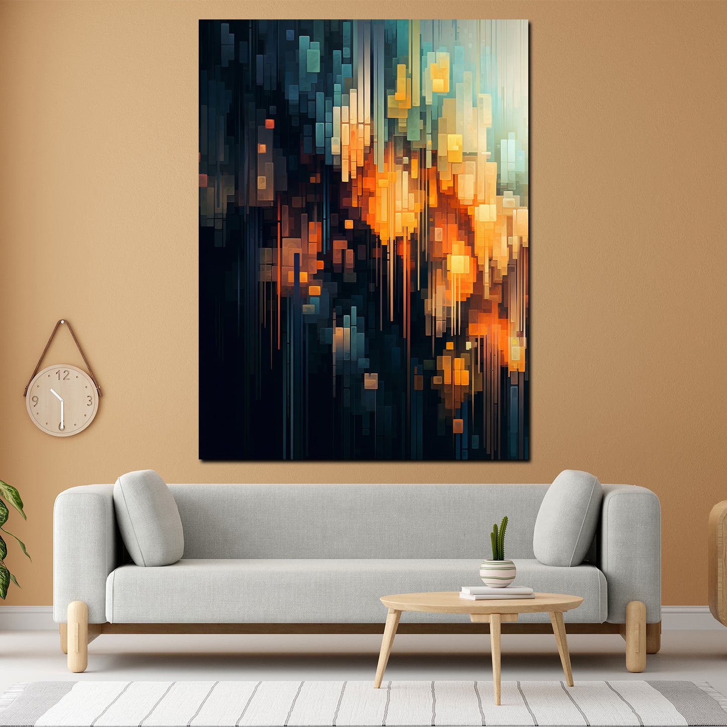 Abstrakt Linien und Formen Wandbild Kunstwerk