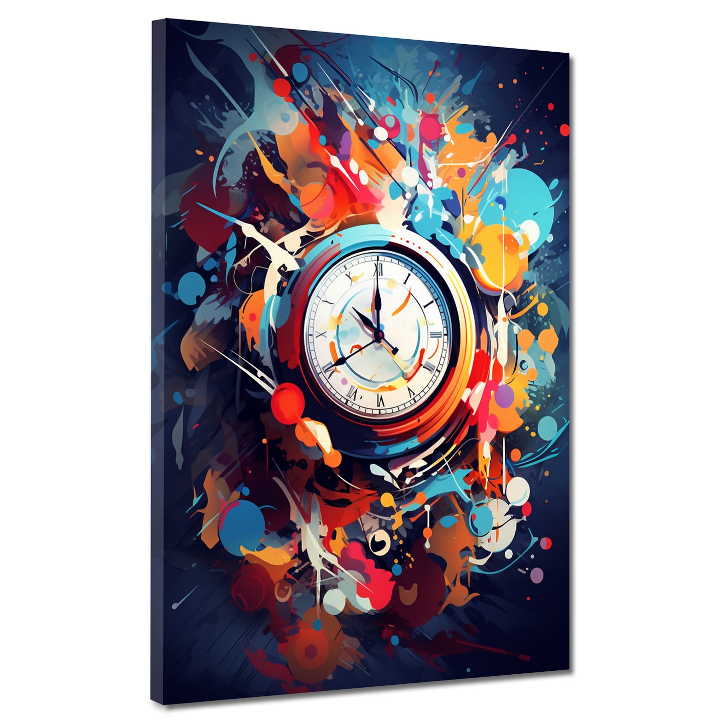 Abstrakt Uhr Pop Art Wandbild Kunstwerk