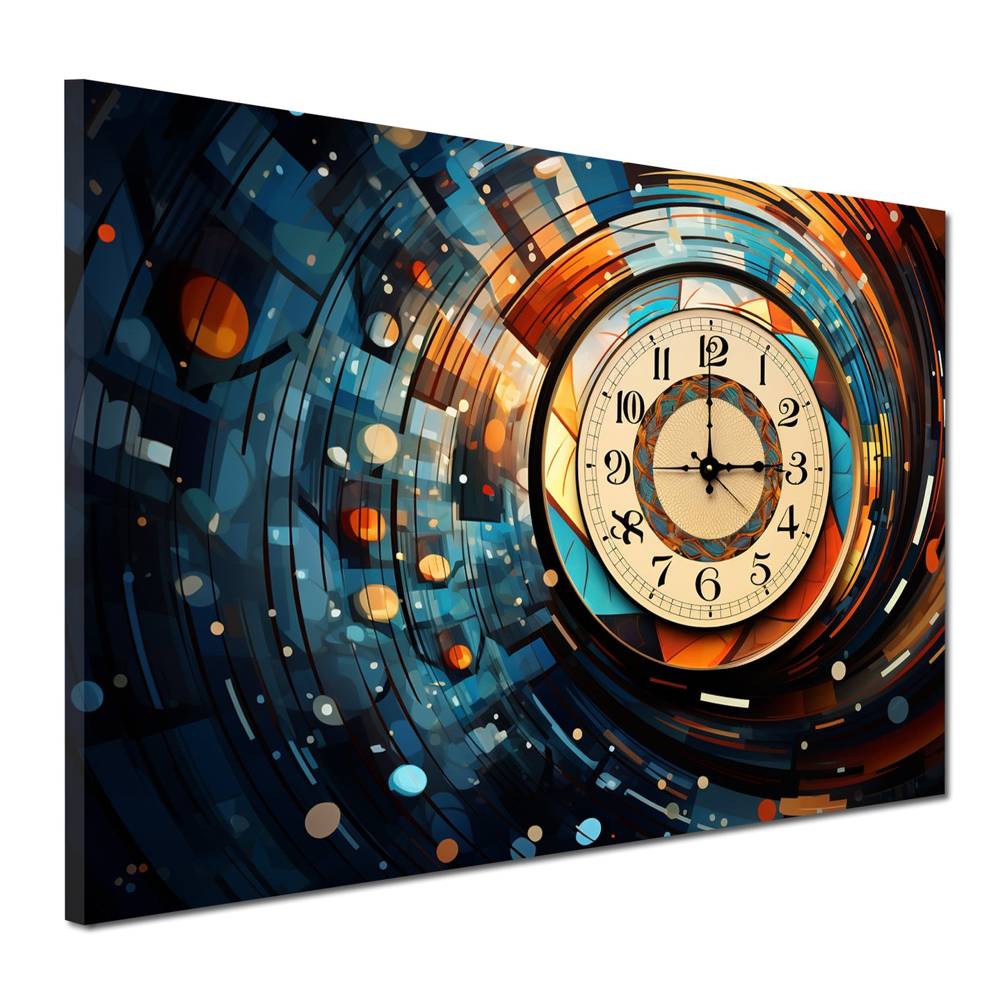 Abstrakt Uhr Zeit dreht sich Wandbild Kunstwerk