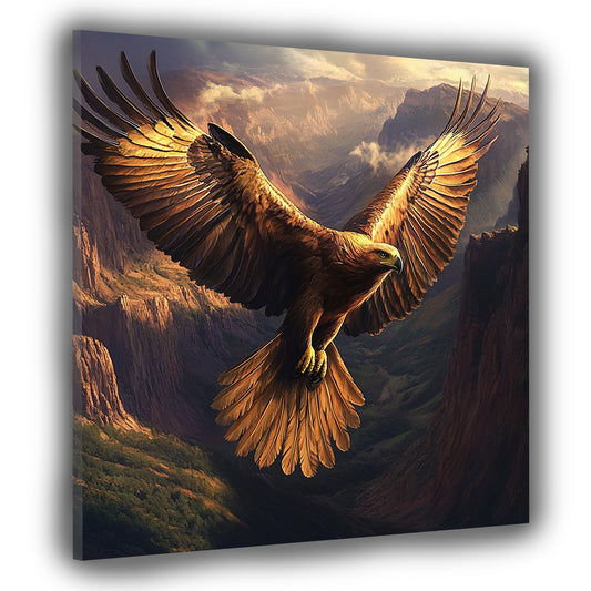 Wandbild Kunstwerk Adler Gebirgslandschaft majestätische Wildnis Natur