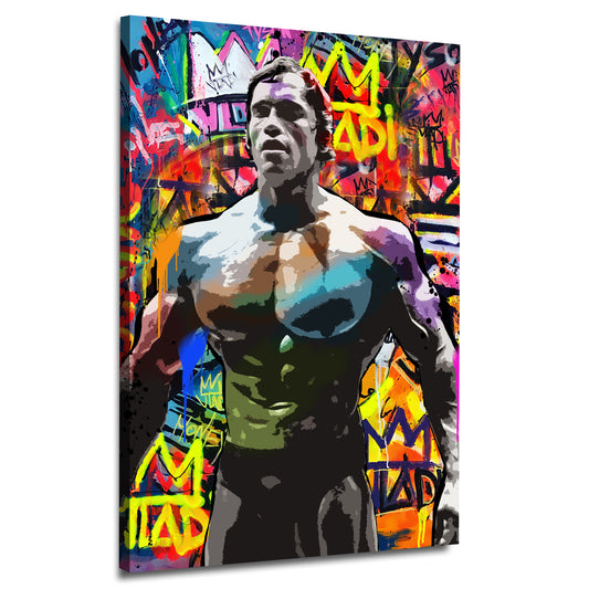 Bodybuilding Pop ART Arnold Style Wandbild Kunstwerk