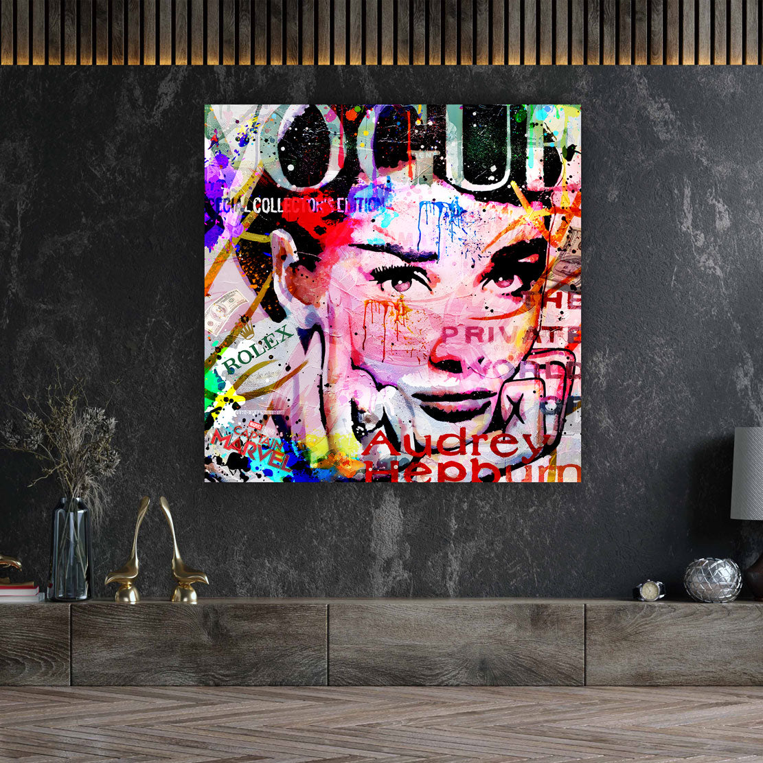 Audrey Colour Edition, Pop Art Wandbild Kunstwerk