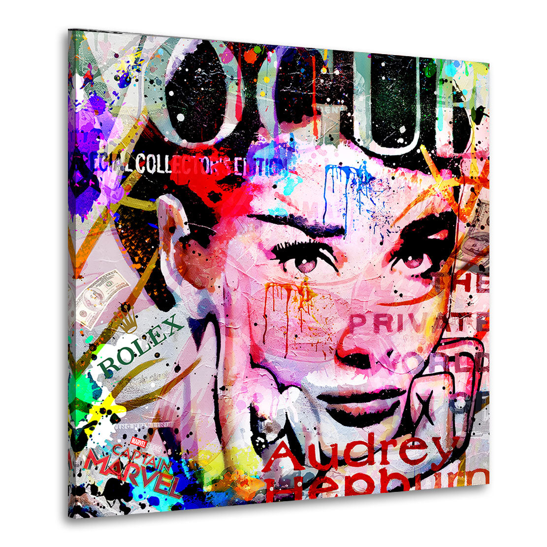 Audrey Colour Edition, Pop Art Wandbild Kunstwerk
