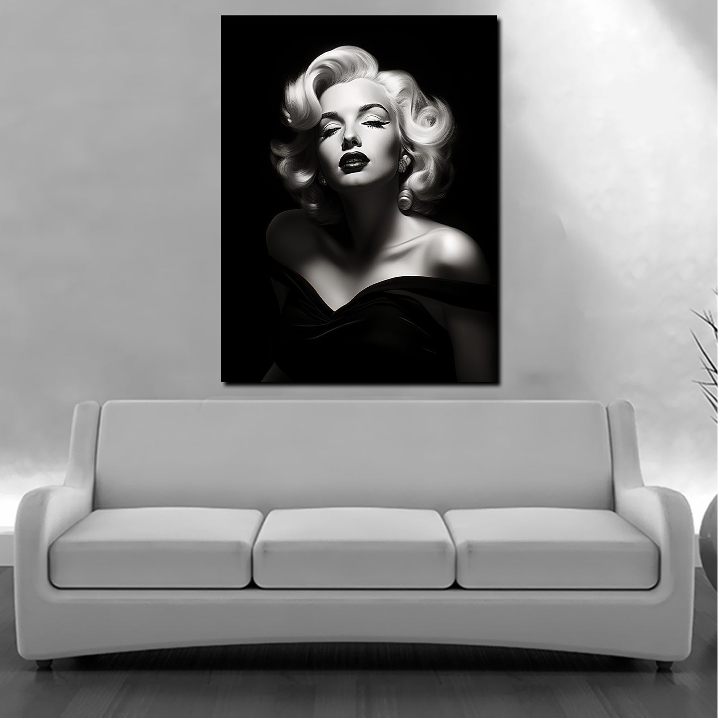 Beautiful Marilyn Black Style Wandbild Kunstwerk