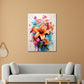 Blumen Abstract Splash Wandbild Kunstwerk