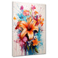 Blumen Abstract Splash Wandbild Kunstwerk