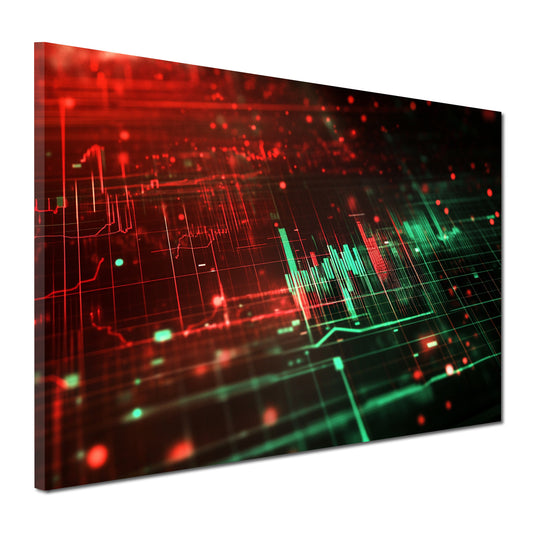 Wandbild Kunstwerk Börse Algorithmus Handelssystem Zukunft