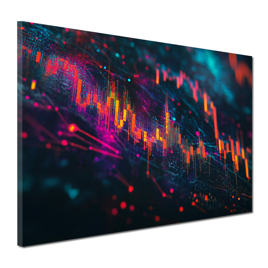 Wandbild Kunstwerk Börse Hochfrequenzhandel Zukunftsmärkte digital