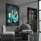 Wandbild Kunstwerk Champagner und Street Art Stil mit urbanen Farben