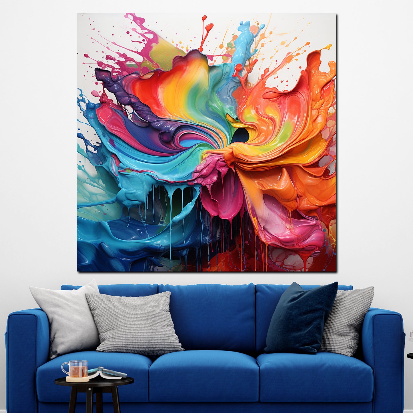 In Farbe für Wohnzimmer & Büro abstrakt Wandbild Kunstwerk