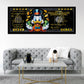 Wandbild Kunstwerk Dollar Duck My Money My Rules Black