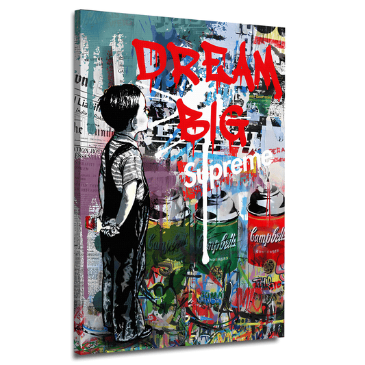 Dream Big Banksy ART, Pop Art Wandbild Kunstwerk