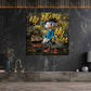 Duck Style My Money My Rules, Comic Gold Edition Wandbild Kunstwerk