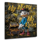 Duck Style My Money My Rules, Comic Gold Edition Wandbild Kunstwerk