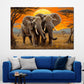 Elefantenpaar Wildnis Landschaft Wandbild Kunstwerk
