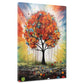 Wandbild Kunstwerk farbefroher Baum leuchten