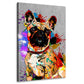 Französische Bulldogge Abstract Tiere, Pop Art Wandbild Kunstwerk