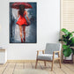 Abstrakt Frau im roten Kleid Wandbild Kunstwerk