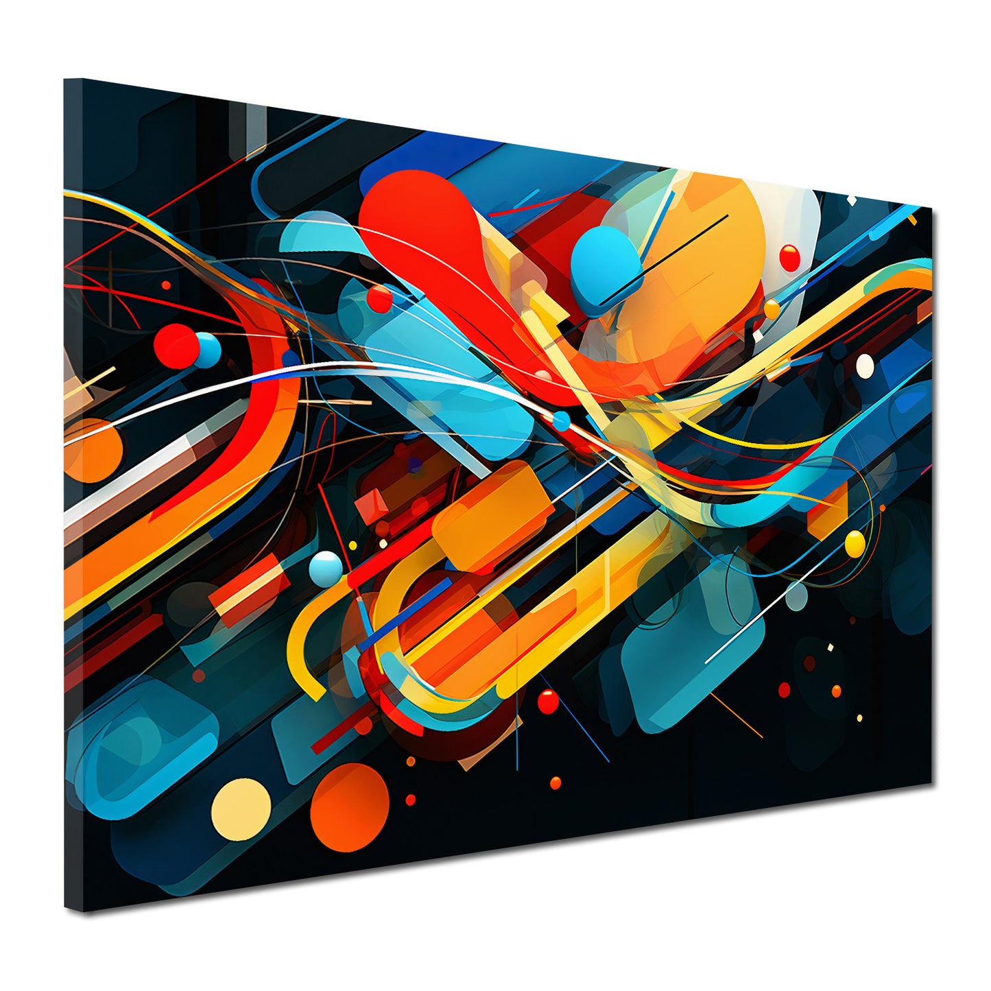 Future abstrakt Linien Black Style Wandbild Kunstwerk