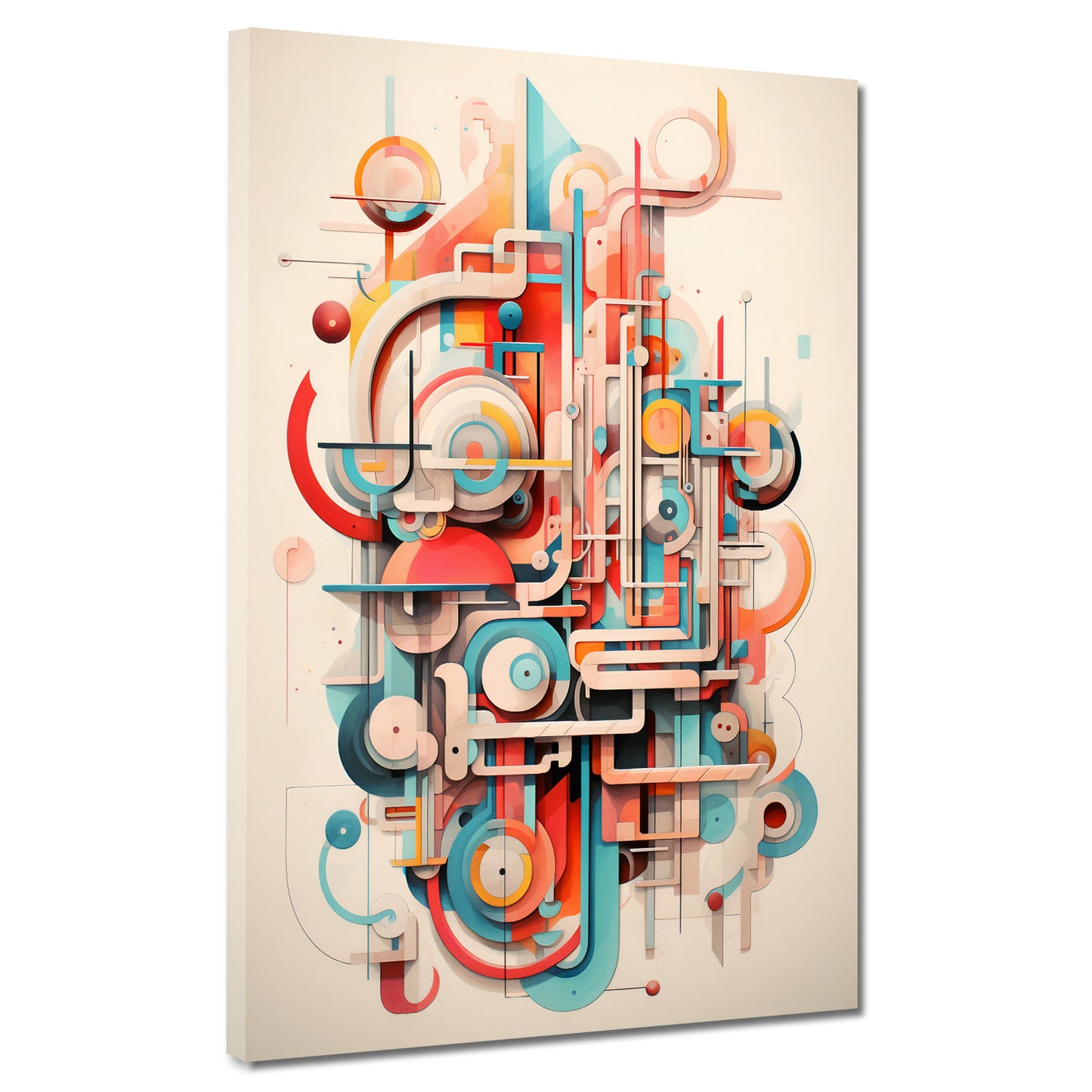 Future abstrakt Linien Colour Style Wandbild Kunstwerk