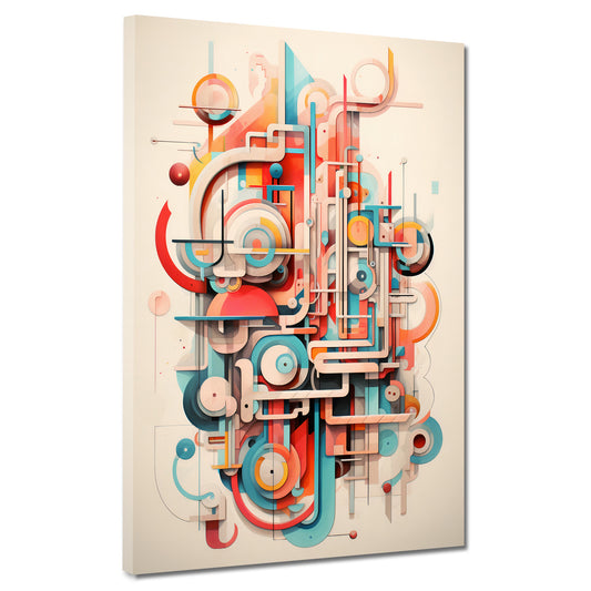 Future abstrakt Linien Colour Style Wandbild Kunstwerk
