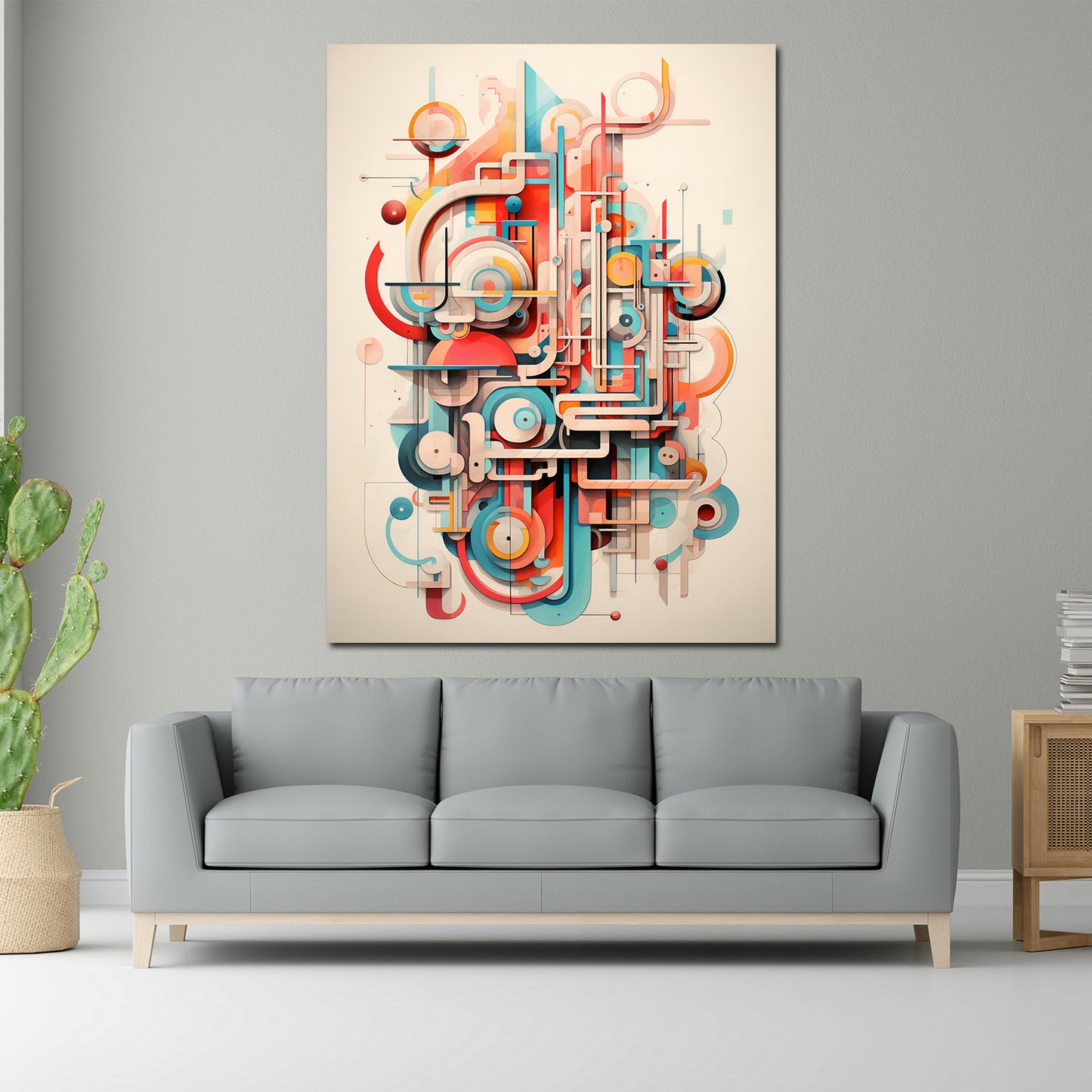 Future abstrakt Linien Colour Style Wandbild Kunstwerk