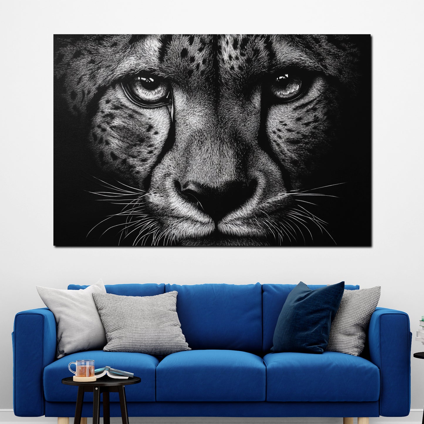 Gepard Porträt Intensität Eleganz Wandbild Kunstwerk
