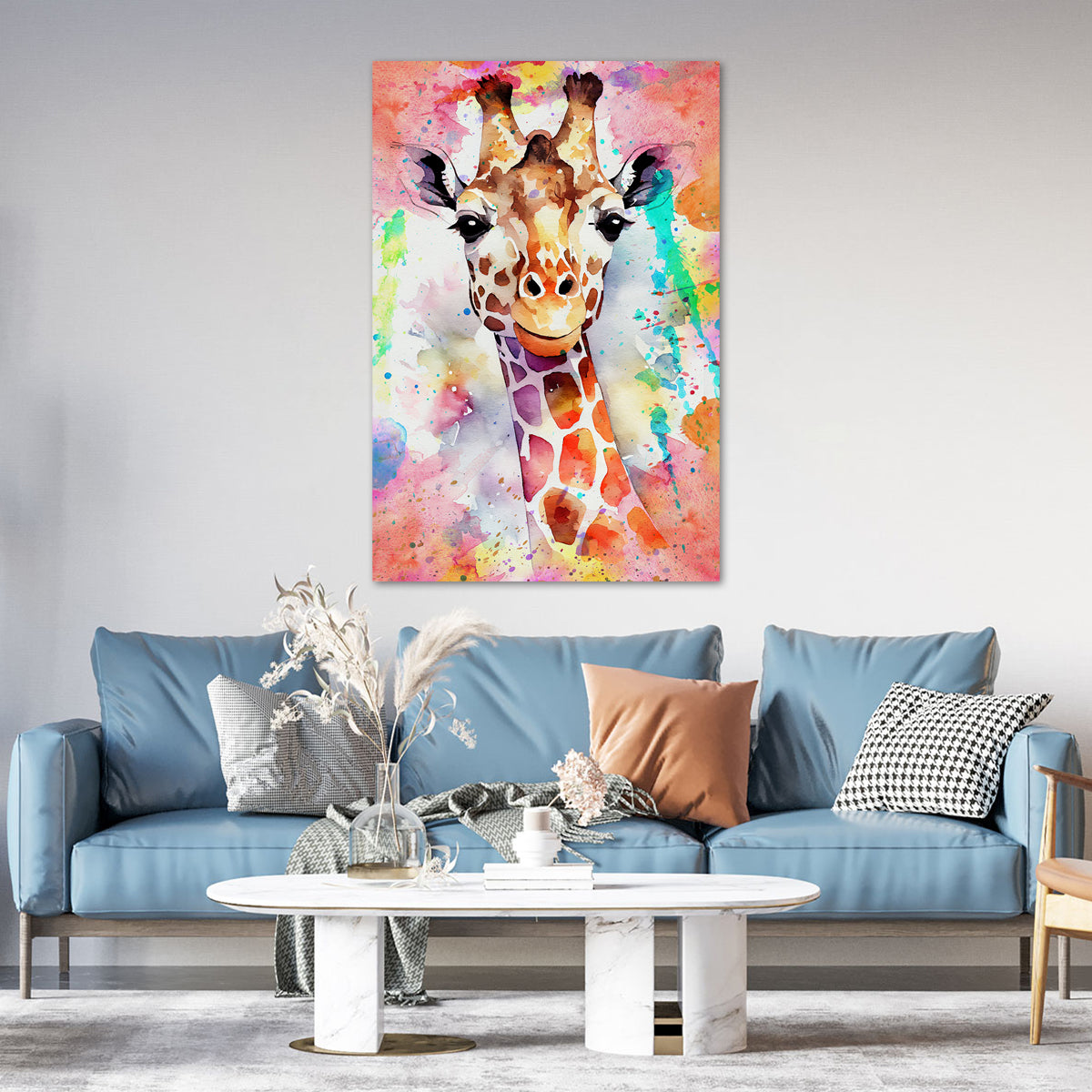 Giraffe Pop Art Abstract Wandbild Kunstwerk