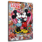 Wandbild Kunstwerk Graffiti verliebte Mäuse Pop Art modern bunt