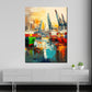 Wandbild Kunstwerk Hafen Schiffe Containerfarben lebendig modern