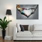 Herz aus Händen Pop Art Wandbild Kunstwerk