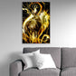 Hirsch Gold Style Wandbild Kunstwerk