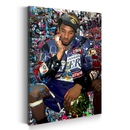 Wandbild  Kunstwerk Besketball Kobe Pop Art Graffiti Style