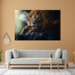 Wandbild Kunstwerk Löwe im Anzug mit Zigarre Motivation Luxus modern