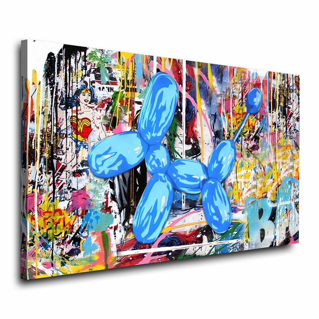 Luftballon Hund Pop Art Wandbild Kunstwerk