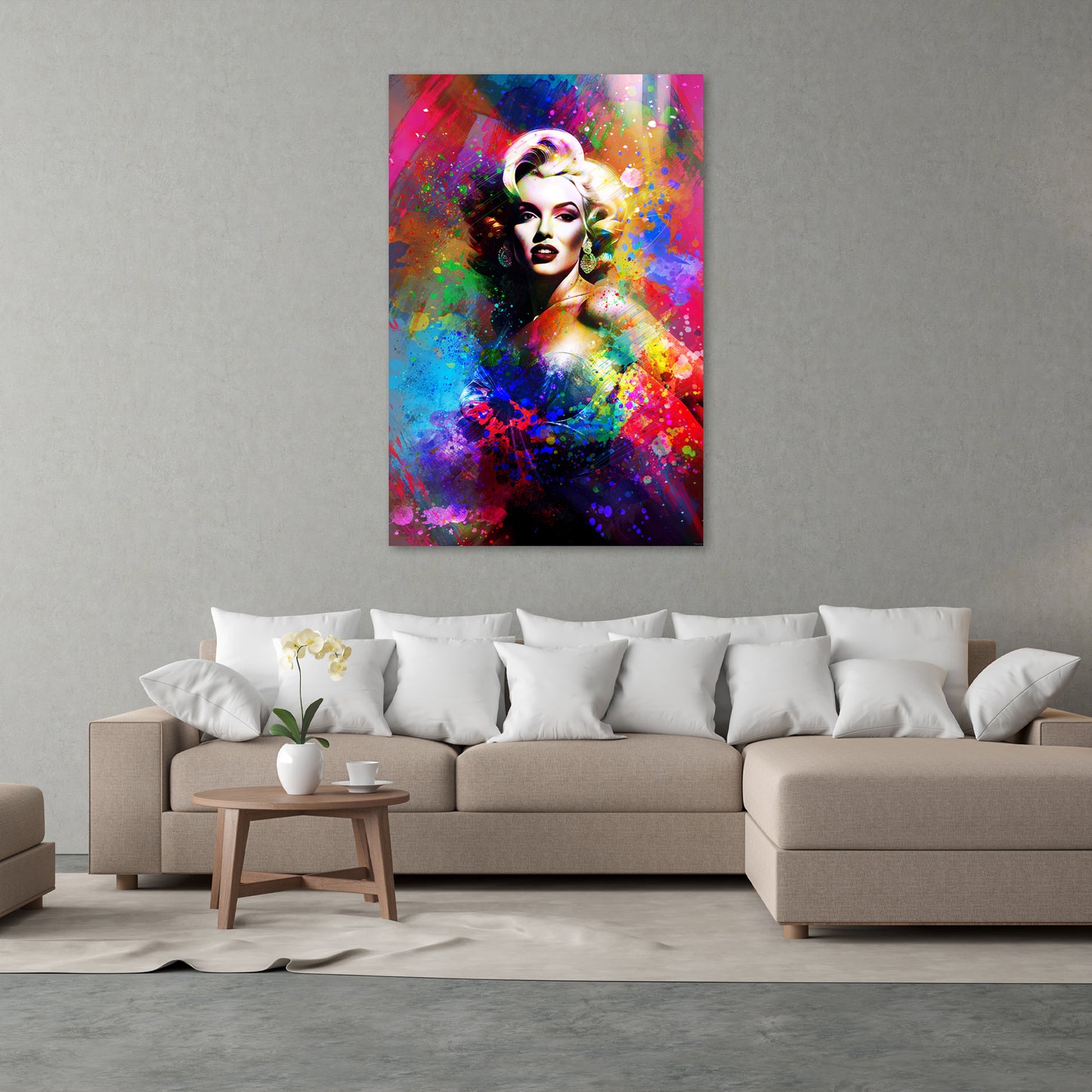 Marilyn Monroe Pop Art Colour Style Wandbild Kunstwerk