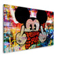 Maus Rebell Street Art Style Wandbild Kunstwerk