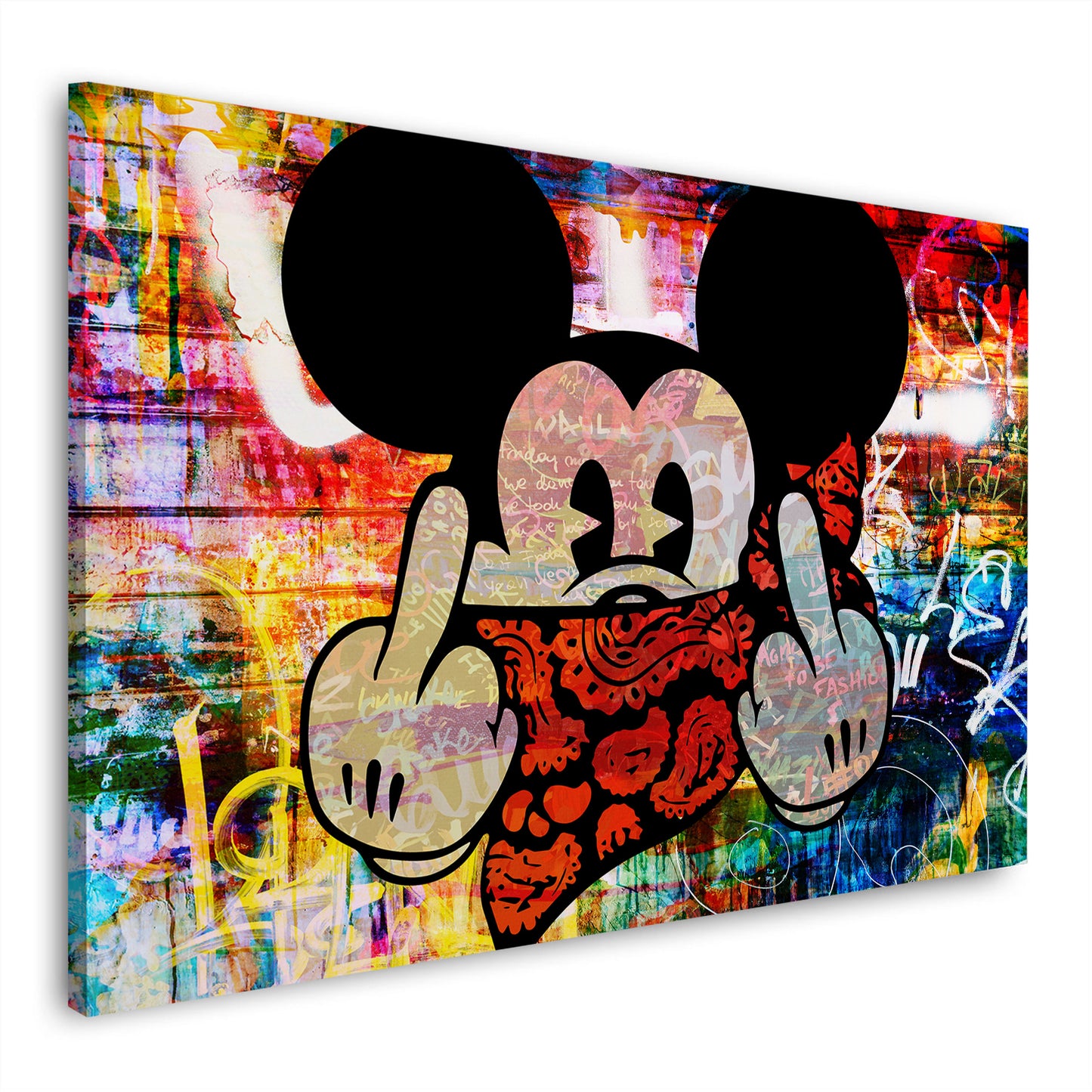 Maus Rebell Street Art Style Wandbild Kunstwerk