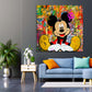 Pop Art Maus Style, Comic Wandbild Kunstwerk