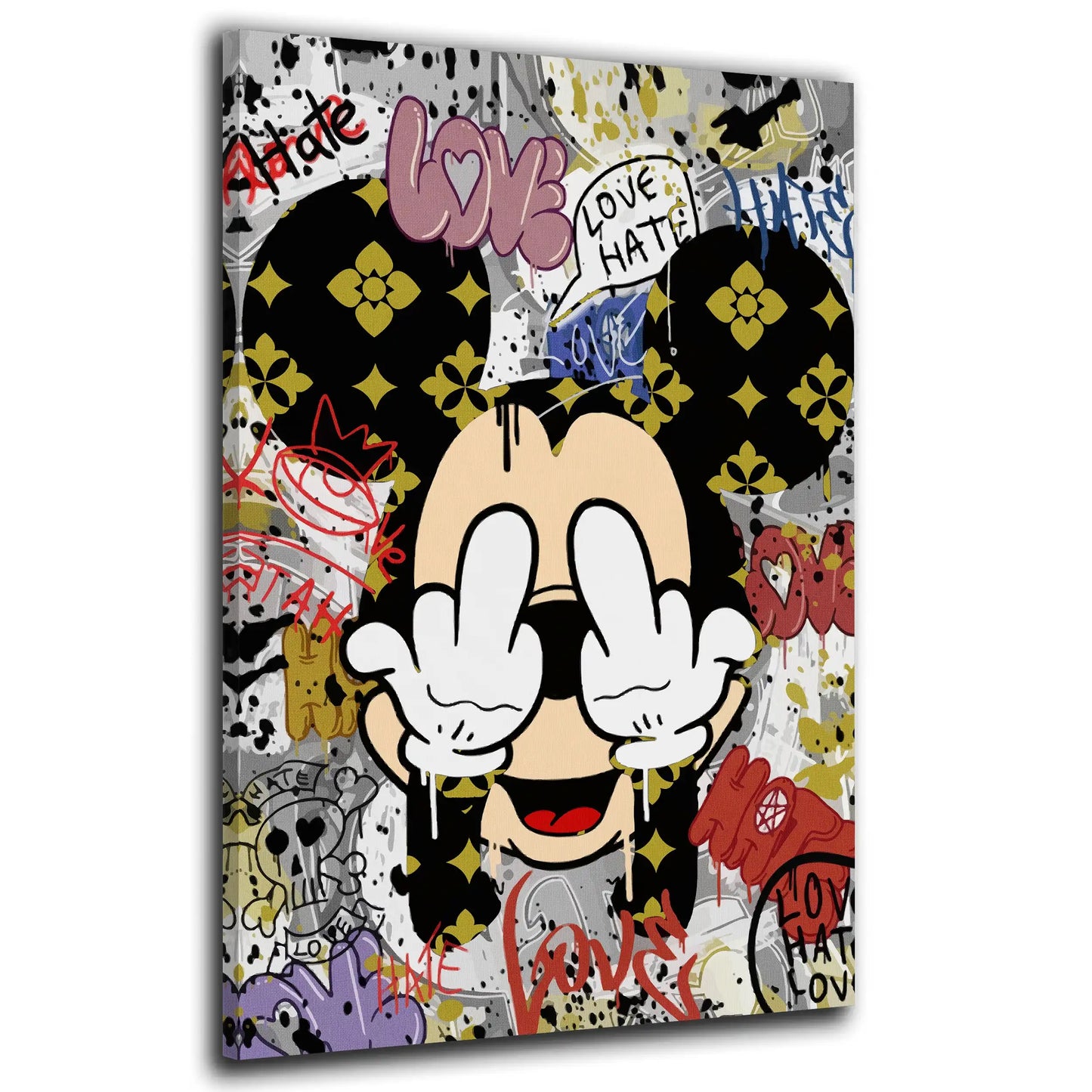 Mickey Abstract Style, Comic Wandbild Kunstwerk