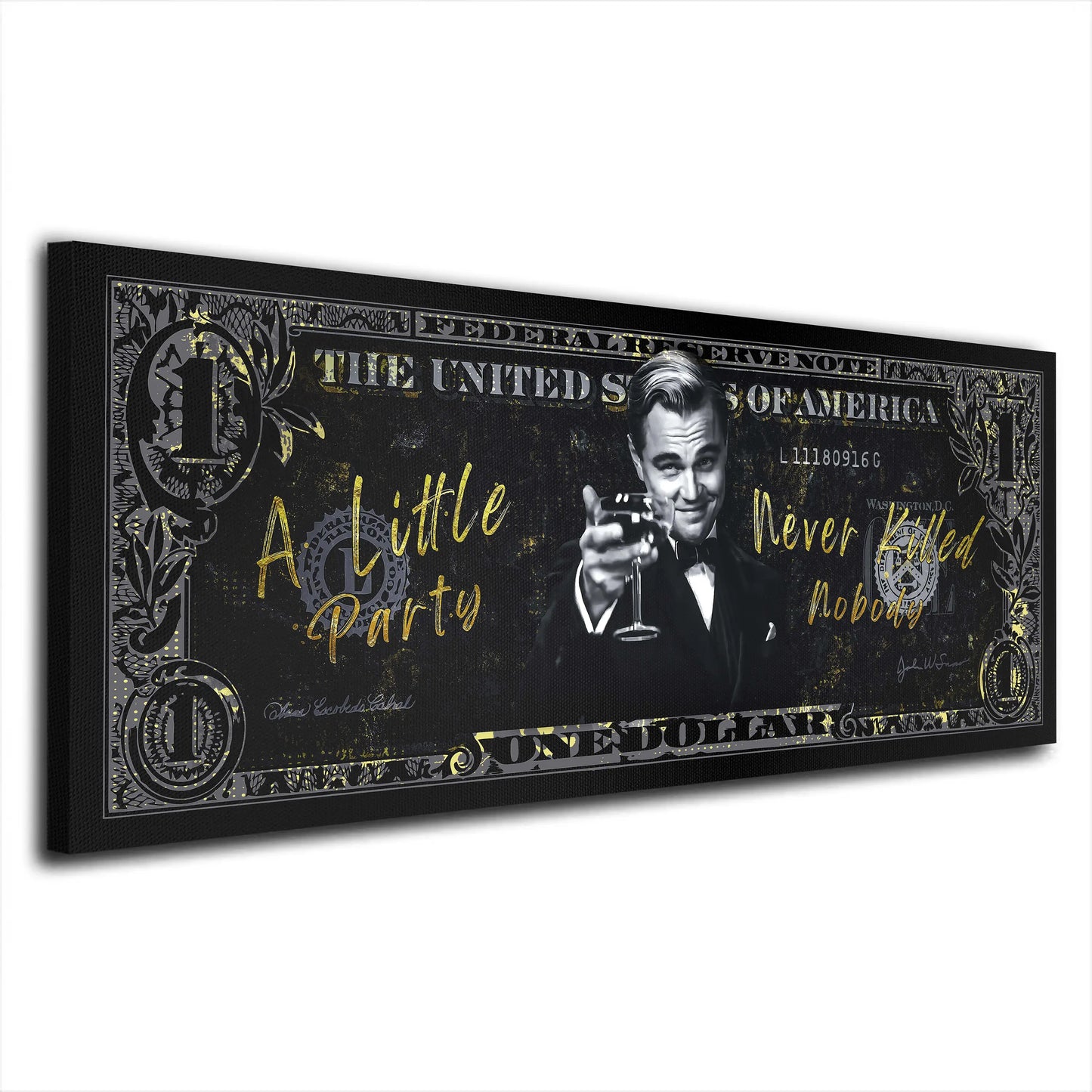 Motivation Geldschein A Little Party Leonardo Style Wandbild Kunstwerk