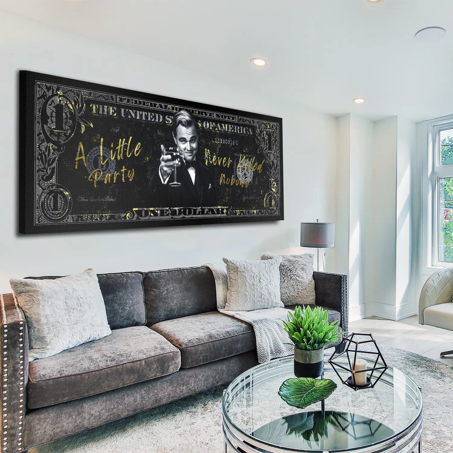 Motivation Geldschein A Little Party Leonardo Style Wandbild Kunstwerk