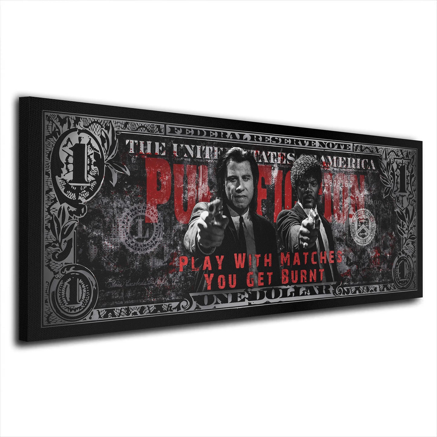 Motivation Dollar Zitat, Pulp Fiction Wandbild Kunstwerk